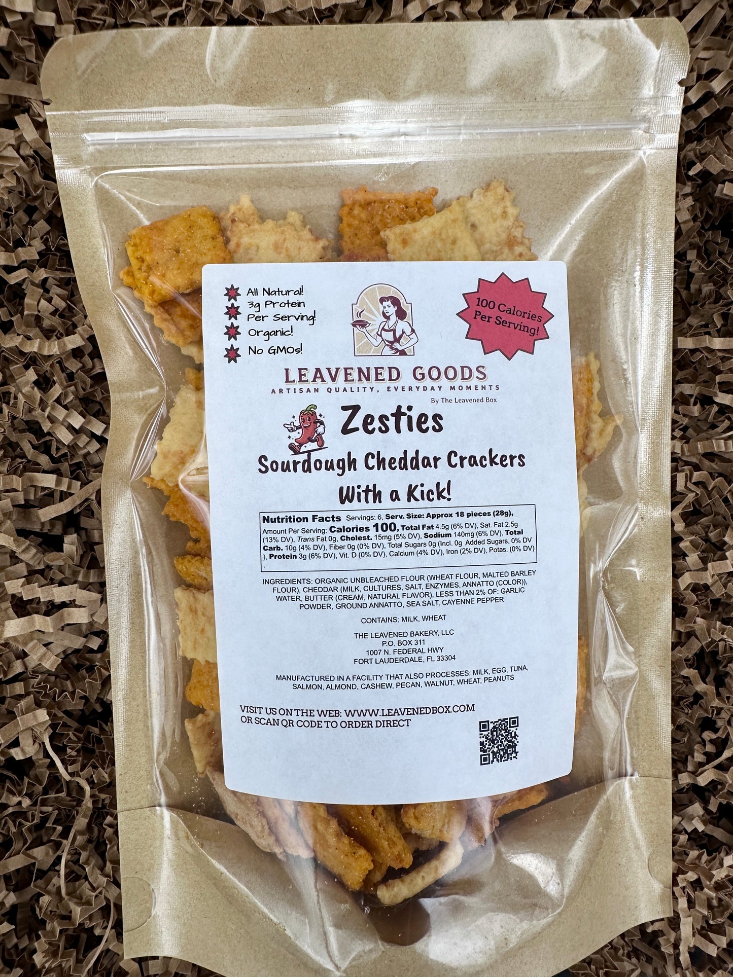 Zesties Sourdough Cheddar Crackers