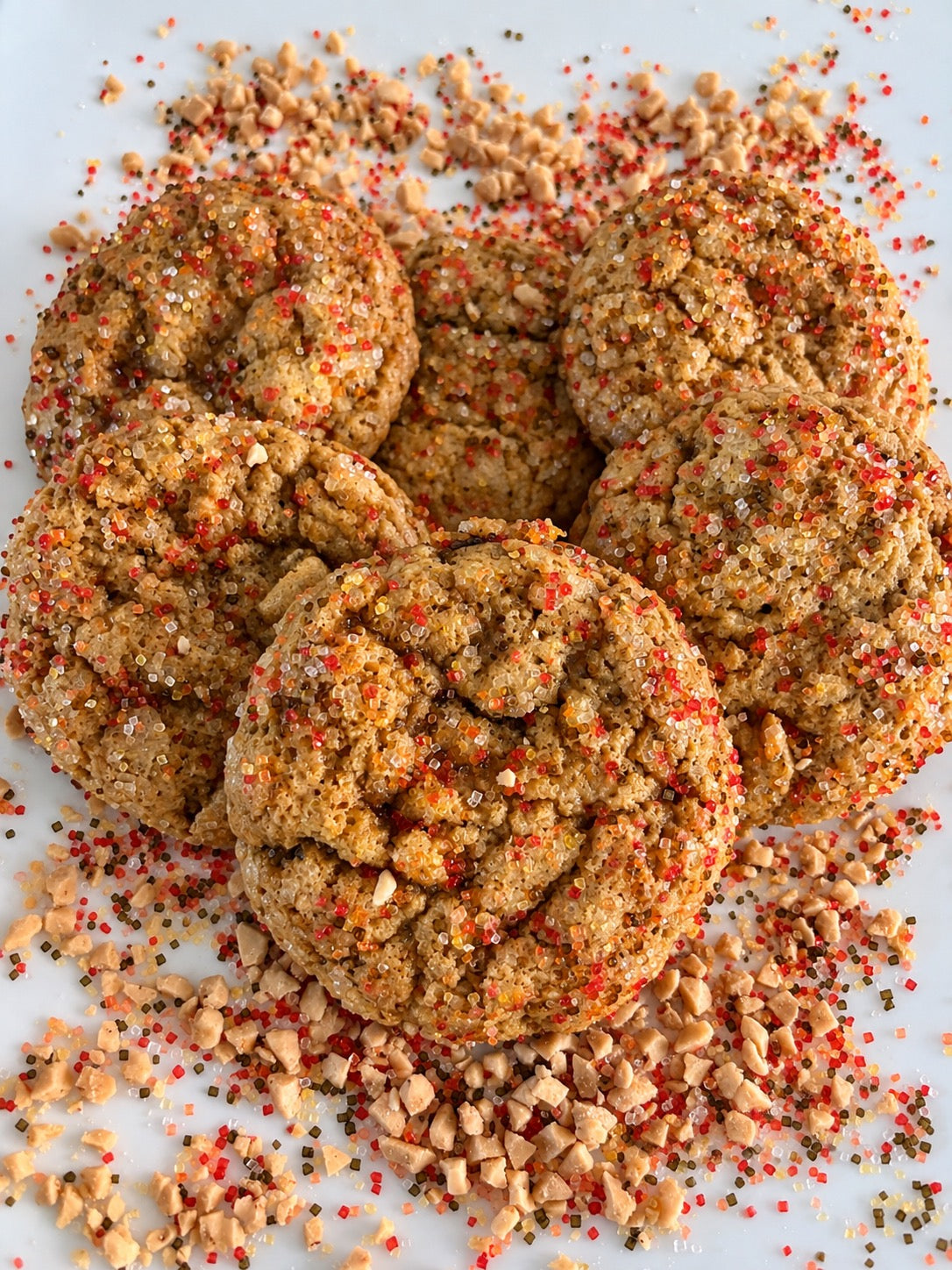 Brown Sugar Toffee Sourdough Cookies