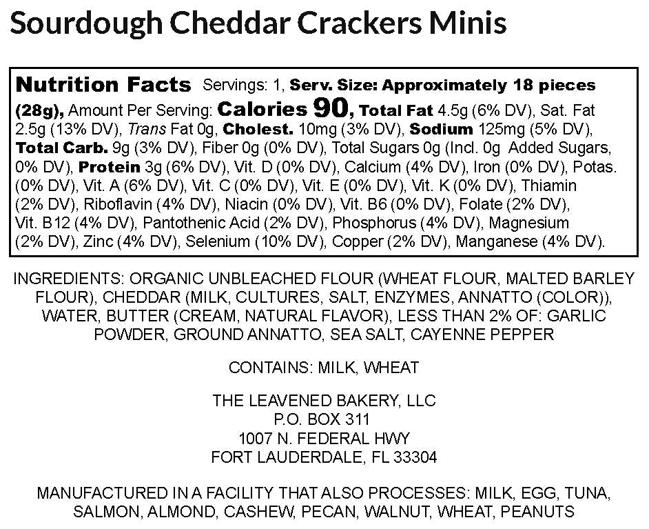 Cruncheez Artisan Sourdough Cheddar Crackers - Mini 7-Pack
