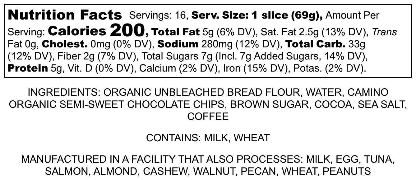 Double Chocolate Chip Espresso - Full Loaf