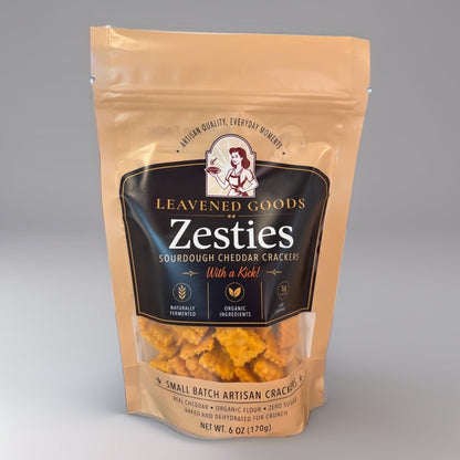 Zesties Sourdough Cheddar Crackers